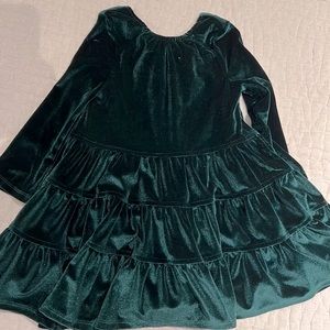 Pink Chicken size 3 green velvet holiday dress, like new!